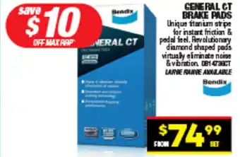 GENERAL CT BRAKE PADS