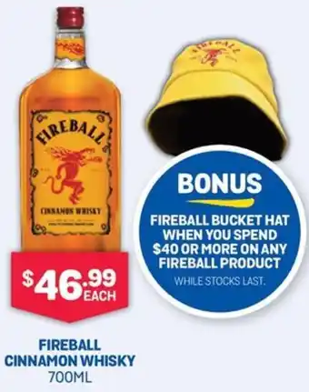 FIREBALL CINNAMON WHISKY 700ML