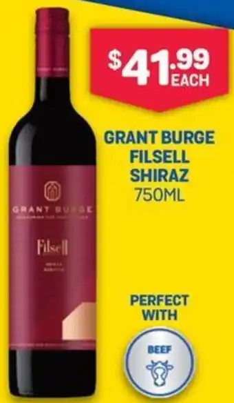 Bottlemart GRANT BURGE FILSELL SHIRAZ 750ML offer