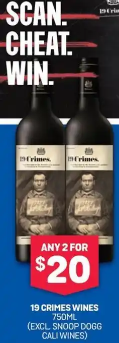 Bottlemart 19 CRIMES WINES 750ML offer