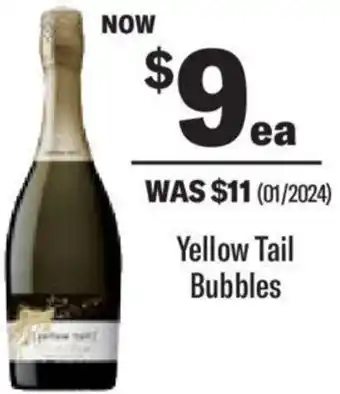 Liquorland Yellow Tail Bubbles offer