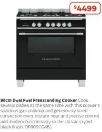 Retravision 90cm Dual Fuel Freestanding Cooker offer