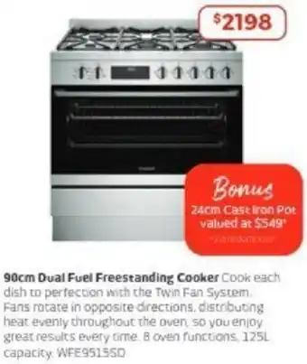 Retravision 90cm Dual Fuel Freestanding Cooker offer