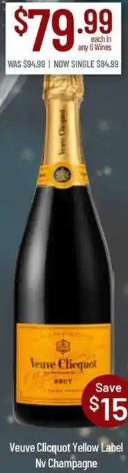 Veuve Clicquot Yellow Label Nv Champagne