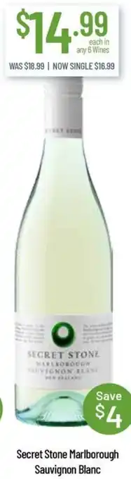 Chambers Cellars Secret Stone Marlborough Sauvignon Blanc offer
