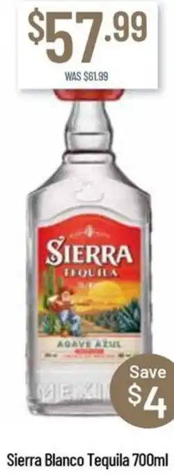 Sierra Blanco Tequila 700ml