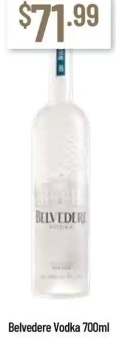 Chambers Cellars Belvedere Vodka 700ml offer