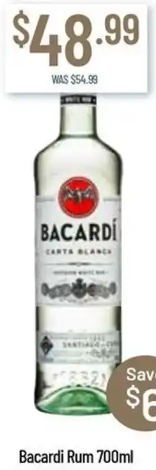 Bacardi Rum 700ml