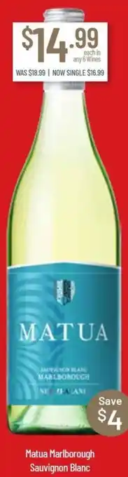 Chambers Cellars Matua Marlborough Sauvignon Blanc offer