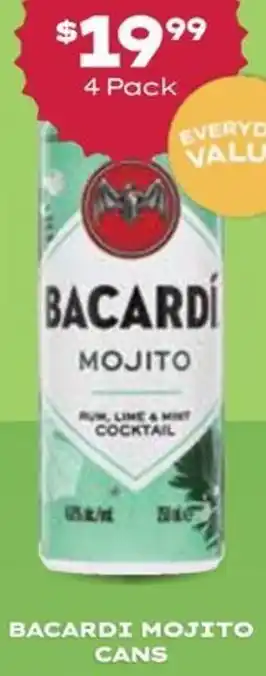 BACARDI MOJITO CANS