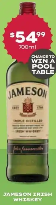 Thirsty Camel JAMESON IRISH WHISKEY offer