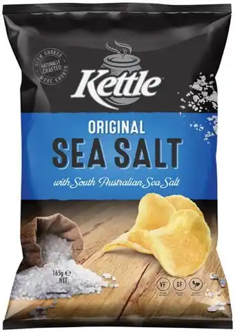 IGA Kettle Potato Chips 150‑165g Selected Varieties offer