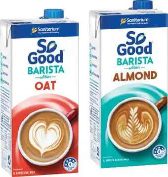So Good Barista Oat or Almond Milk 1 Litre