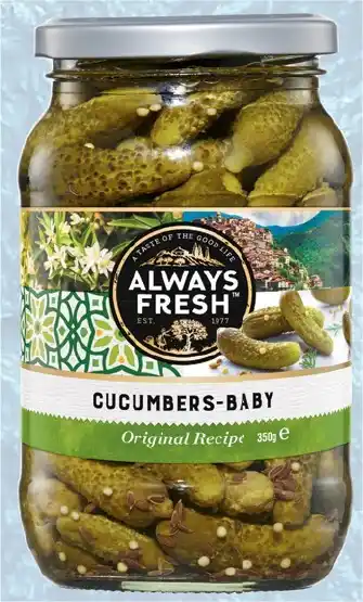 IGA Always Fresh Cucumbers-Baby Original Recipe 350g offer