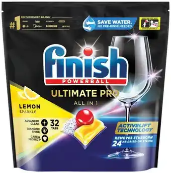 IGA Finish Ultimate Pro All in 1 Dishwashing Tablets 32‑34 Pack Selected Varieties offer