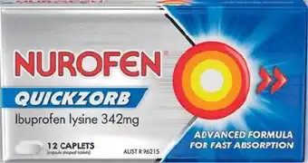 IGA Nurofen Quickzorb Caplets 12 Pack offer