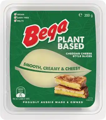 IGA Bega Plant Based Cheddar Cheese Style Slices 200g offer