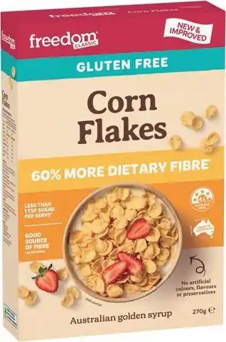 IGA Freedom Gluten Free Corn Flakes 270g or Rice Puffs 250g offer