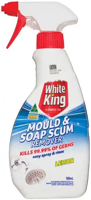 IGA White King Mould & Soap Scum Remover Power Foam Lemon 500mL offer