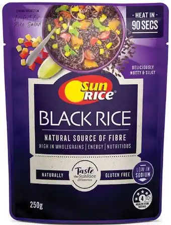 IGA SunRice Microwave Black Rice or Red Rice Pouch 250g offer