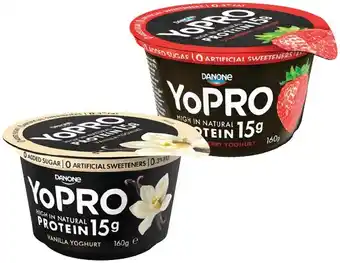 IGA Danone YoPRO Protein 15g Yoghurt 160g Selected Varieties offer