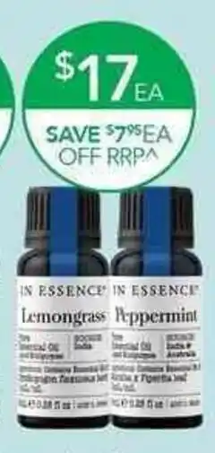 In Essence Lemongrass or Peppermint