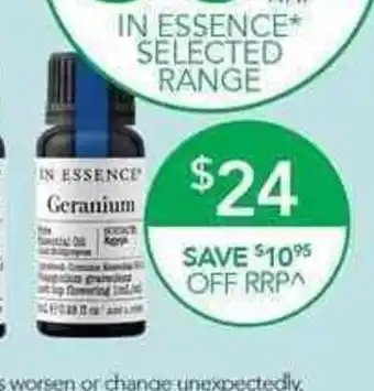 Terry White In Essence Geranium offer
