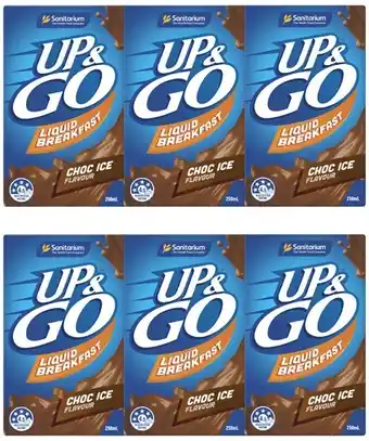 Coles Sanitarium Up&Go Liquid Breakfast Choc Ice 3x250mL offer