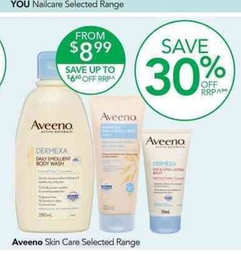 Terry White Aveeno Skin Care Selected Range offer