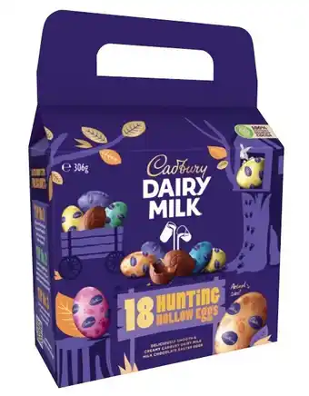 Coles Cadbury Dairy Milk 18 Piece Egg Hunt Carry Pack 306g offer