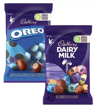 Coles Cadbury Easter Egg Bag 110g-125g offer