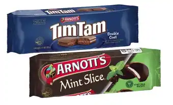 Coles Arnott's Tim Tam, Mint Slice or TeeVee Biscuits 165g-200g offer