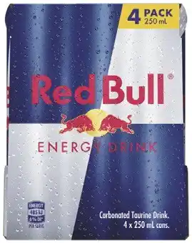 Coles Red Bull Energy Drink 4x250mL offer