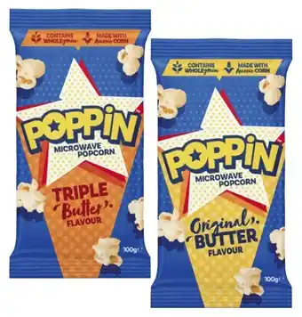 Coles Poppin Microwave Popcorn 85g-100g offer