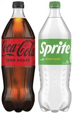 Coles Coca-Cola, Fanta or Sprite Soft Drink 1.25 Litre offer