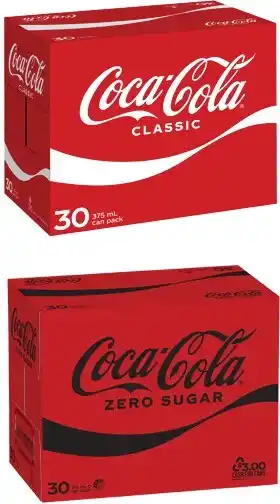 Coles Coca-Cola Soft Drink 30x375mL offer