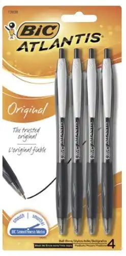 Bic Atlantis Pens 4 Pack