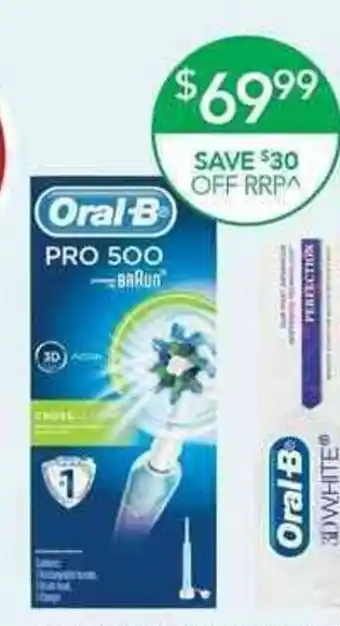 Terry White Oral-B Pro 500 Cross Action Toothbrush offer