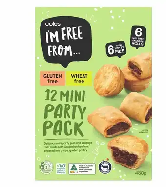 Coles Coles I'm Free From Party 12 Pack 480g offer