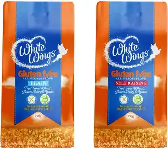 Coles White Wings Gluten Free Plain or Self Raising Flour 750g offer