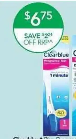 Terry White Clearblue Plus Pregnancy Test 1 Pack offer