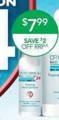 Crystawash 24 Foaming Hand Sanitizer 50ml