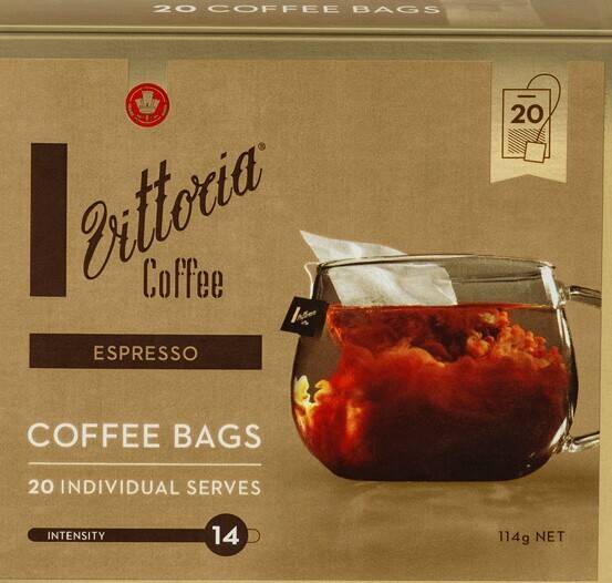 Vittoria Coffee Bags 20 Pack offer at Coles