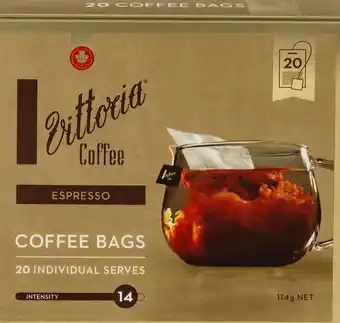 Coles Vittoria Coffee Bags 20 Pack offer