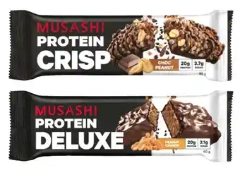 Coles Musashi Protein Crisp or Deluxe Bar 60g offer