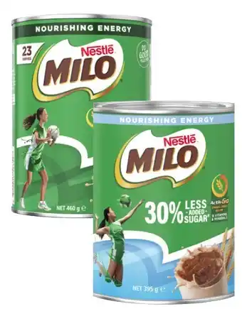 Coles Nestlé Milo 395g-460g offer