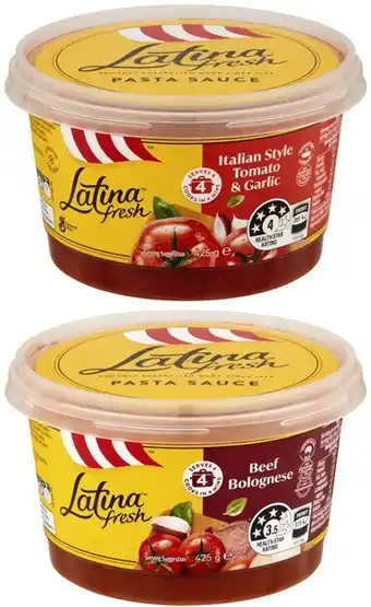 Coles Latina Pasta Sauce 425g offer