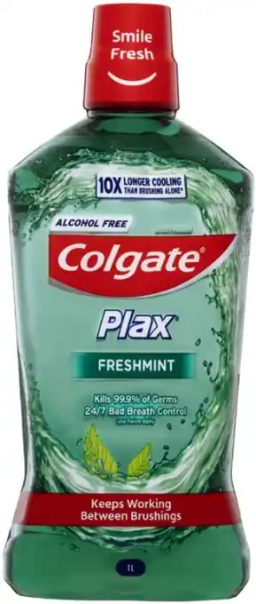 Coles Colgate Plax Mouthwash 1 Litre offer