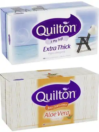 Coles Quilton Facial Tissues 3 Ply 95 Pack-110 Pack offer