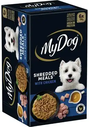 Coles My Dog Shredded Dog Food 6x100g offer
